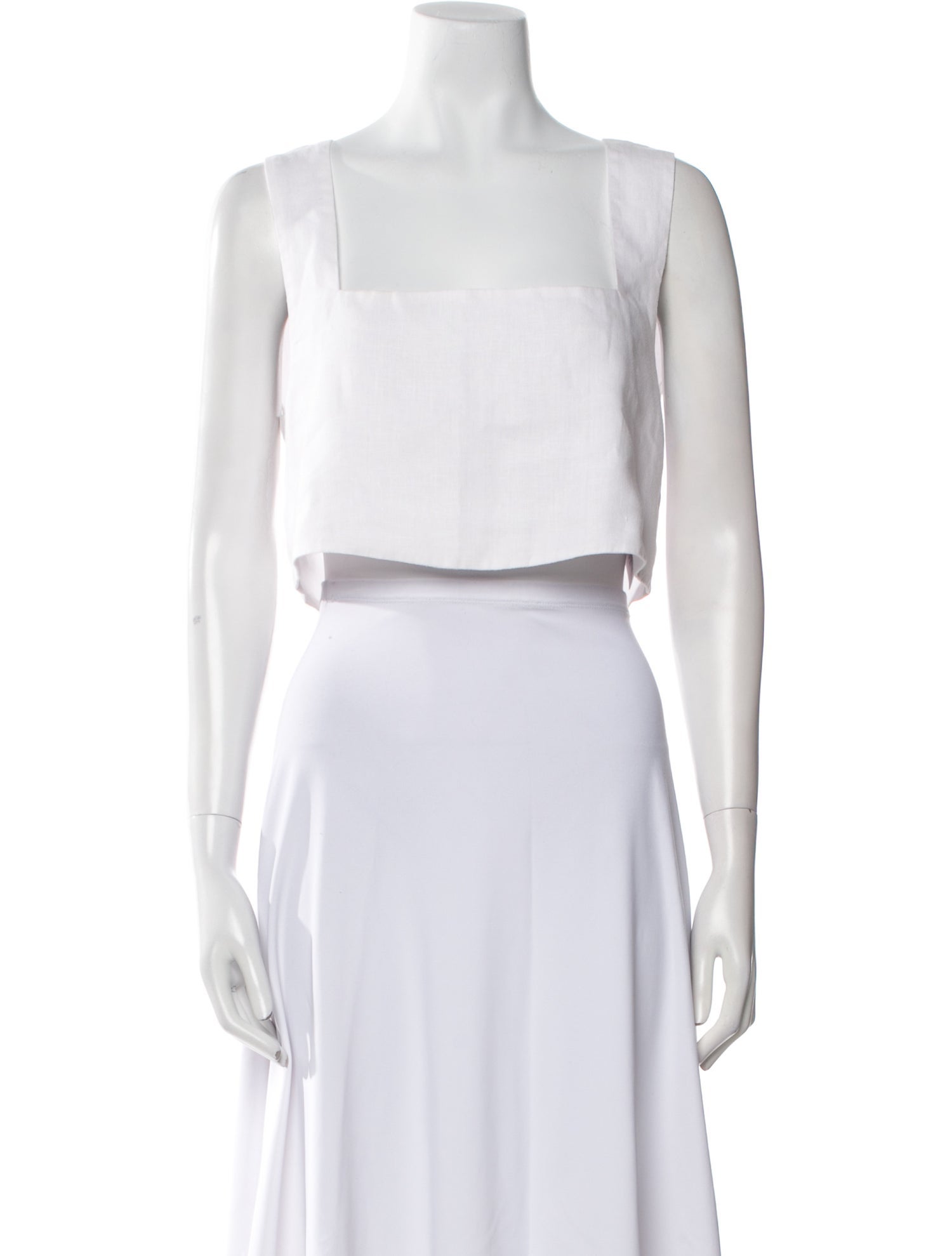 Posse Linen Square Neckline Crop Top