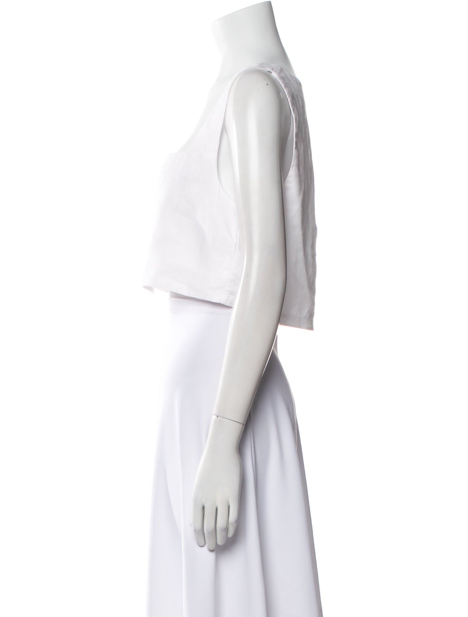 Posse Linen Square Neckline Crop Top