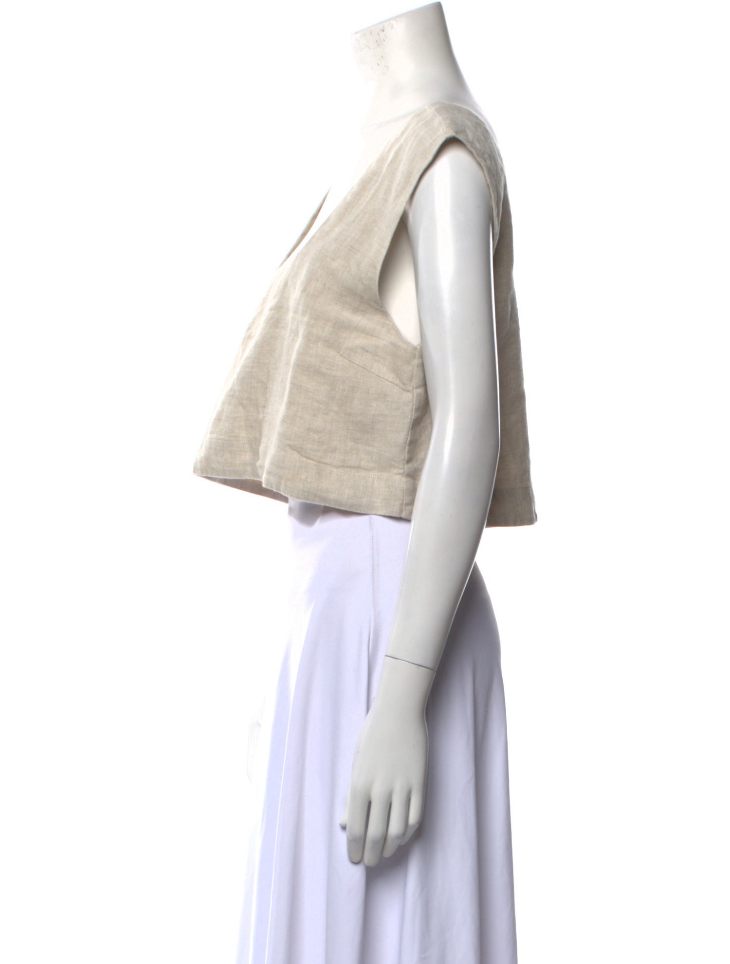 Posse Linen Square Neckline Crop Top