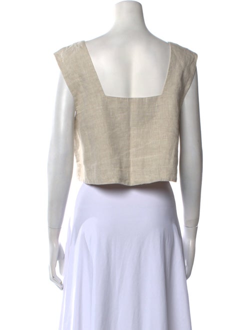 Posse Linen Square Neckline Crop Top