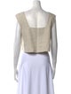Posse Linen Square Neckline Crop Top