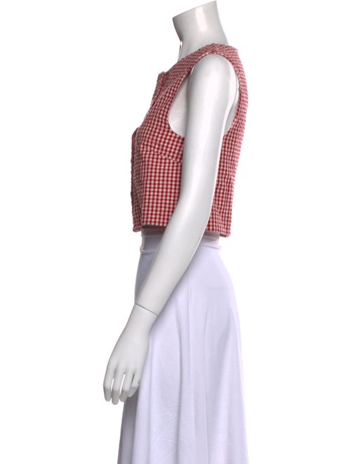 Posse Plaid Print Square Neckline Crop Top