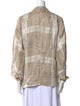 Posse Linen Plaid Print Button-Up Top