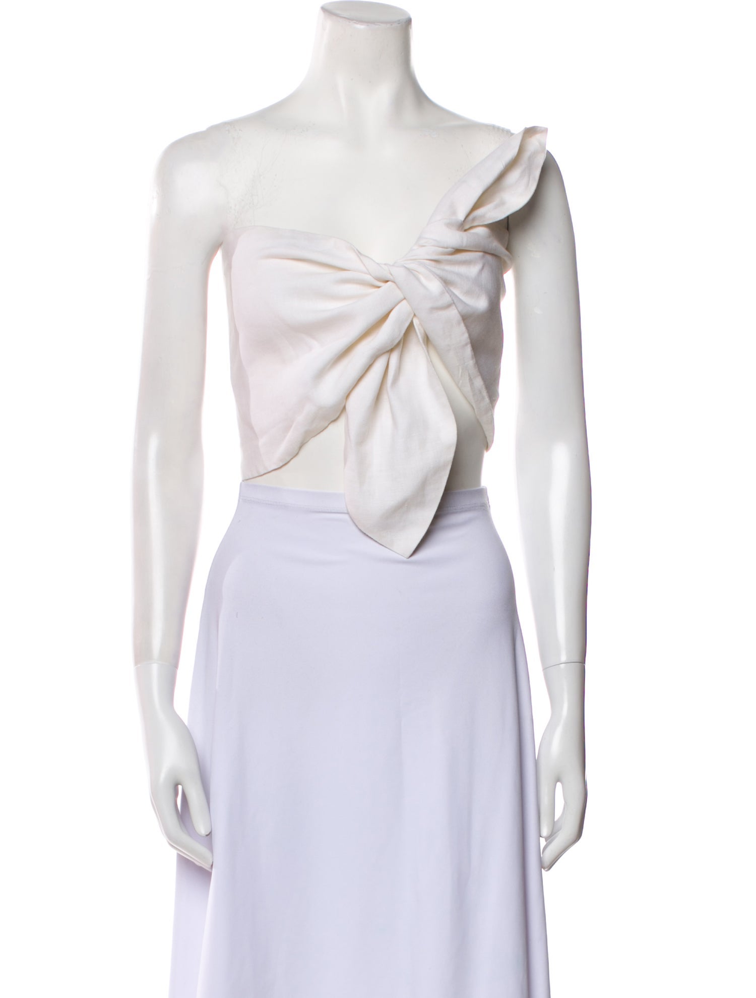 Posse Linen One-Shoulder Crop Top