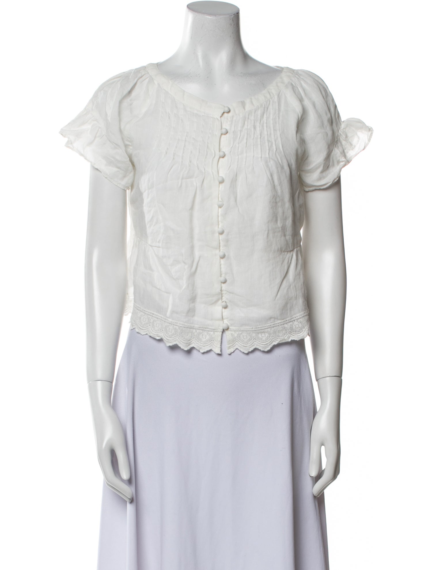 Posse Scoop Neck Short Sleeve Crop Top