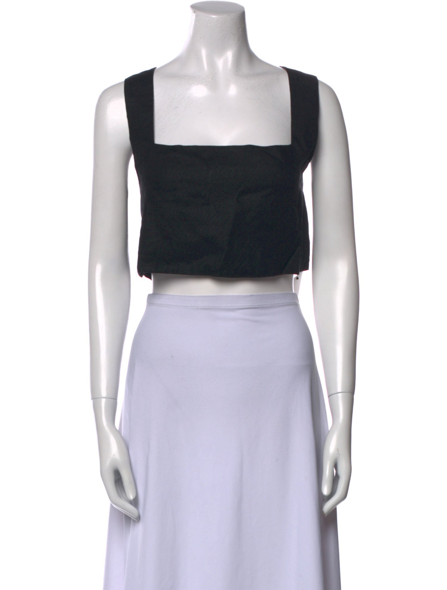 Posse Linen Square Neckline Crop Top