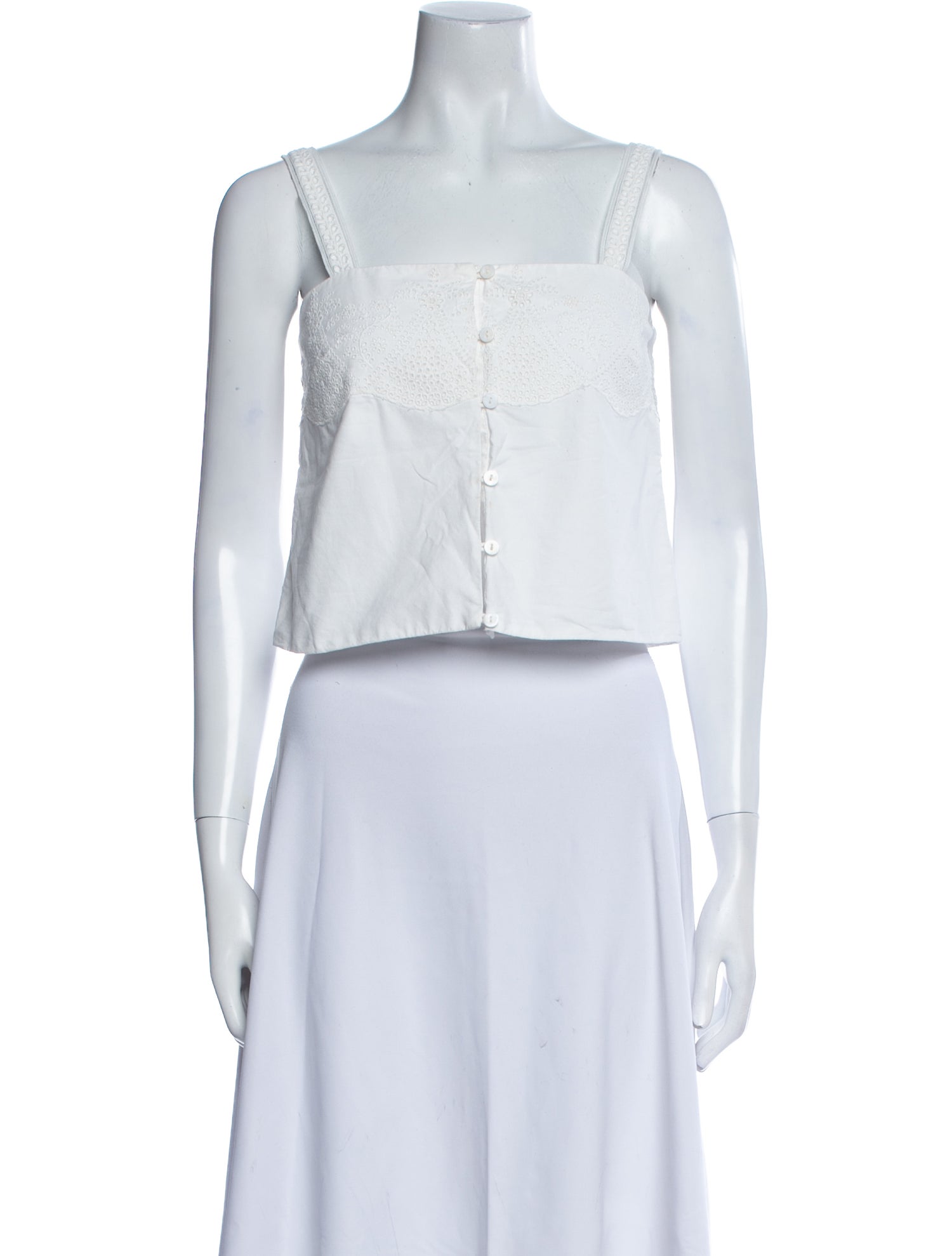 Posse Square Neckline Sleeveless Crop Top