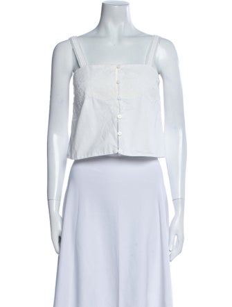 Posse Square Neckline Sleeveless Crop Top