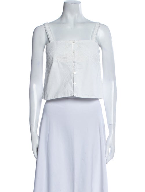 Posse Square Neckline Sleeveless Crop Top