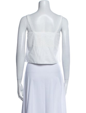 Posse Square Neckline Sleeveless Crop Top