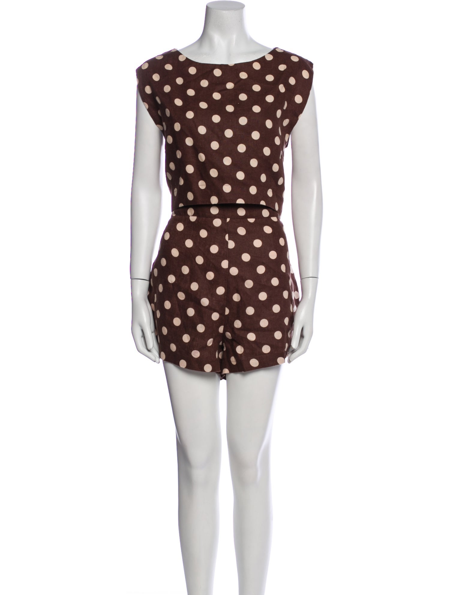 Posse Linen Polka Dot Print Short Set