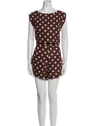 Posse Linen Polka Dot Print Short Set