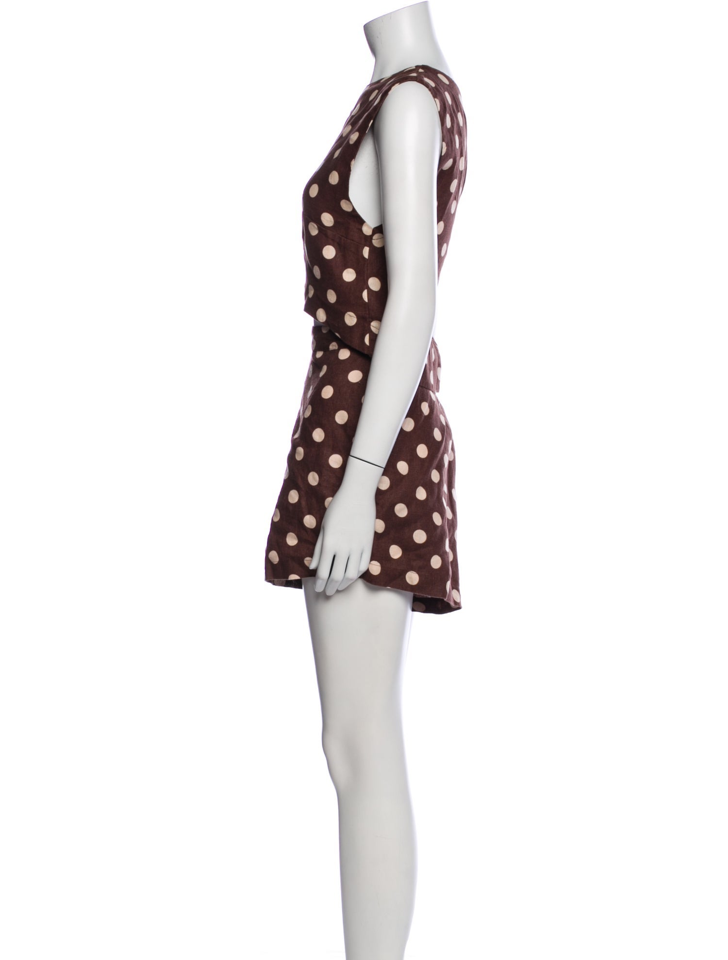 Posse Linen Polka Dot Print Short Set