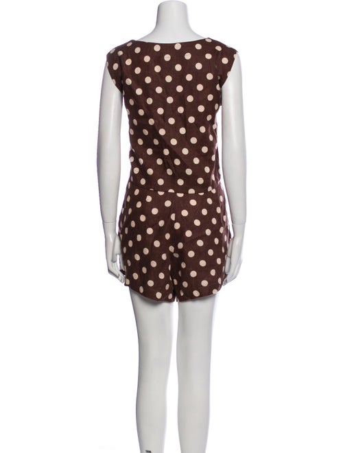 Posse Linen Polka Dot Print Short Set