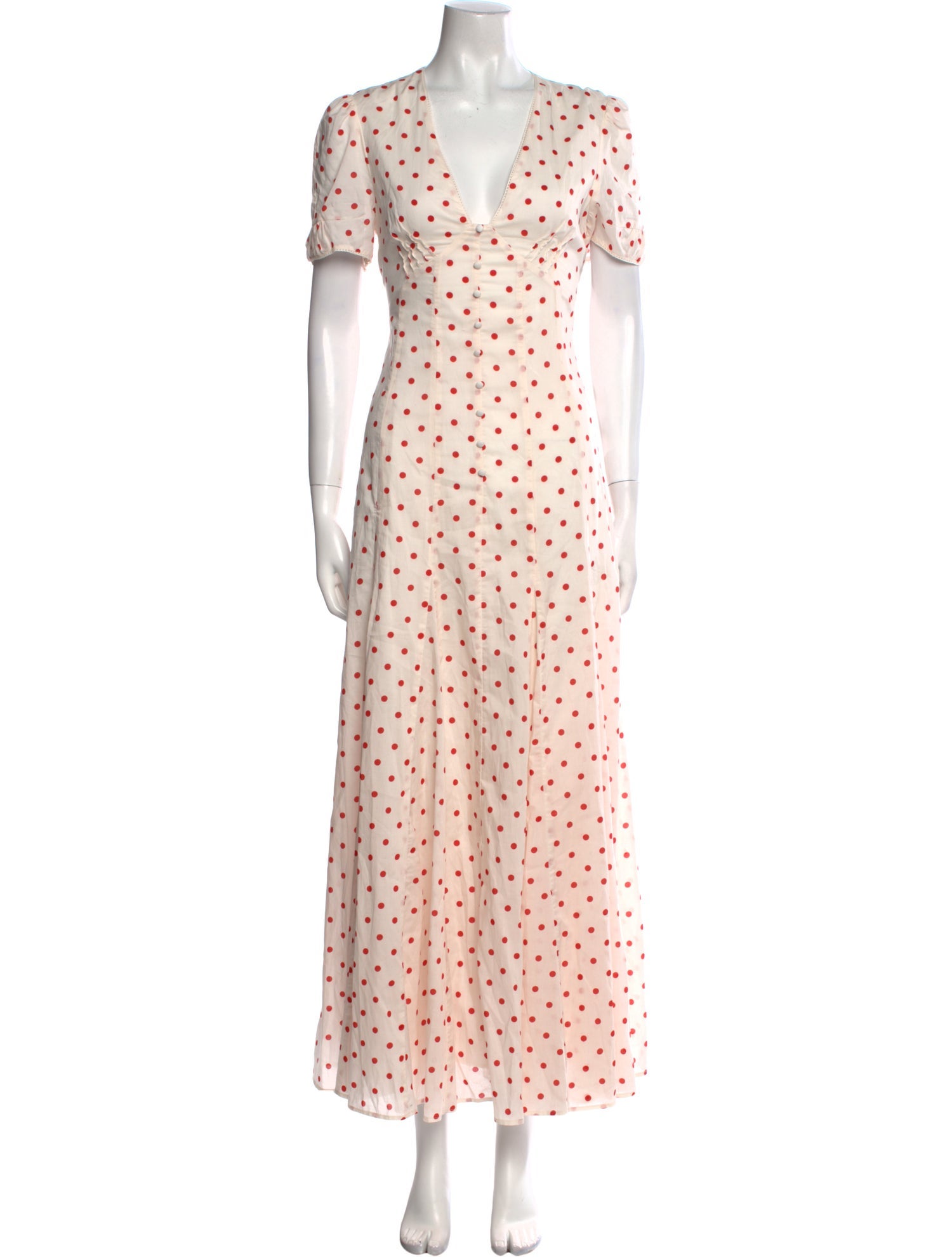 Posse Polka Dot Print Long Dress w/ Tags