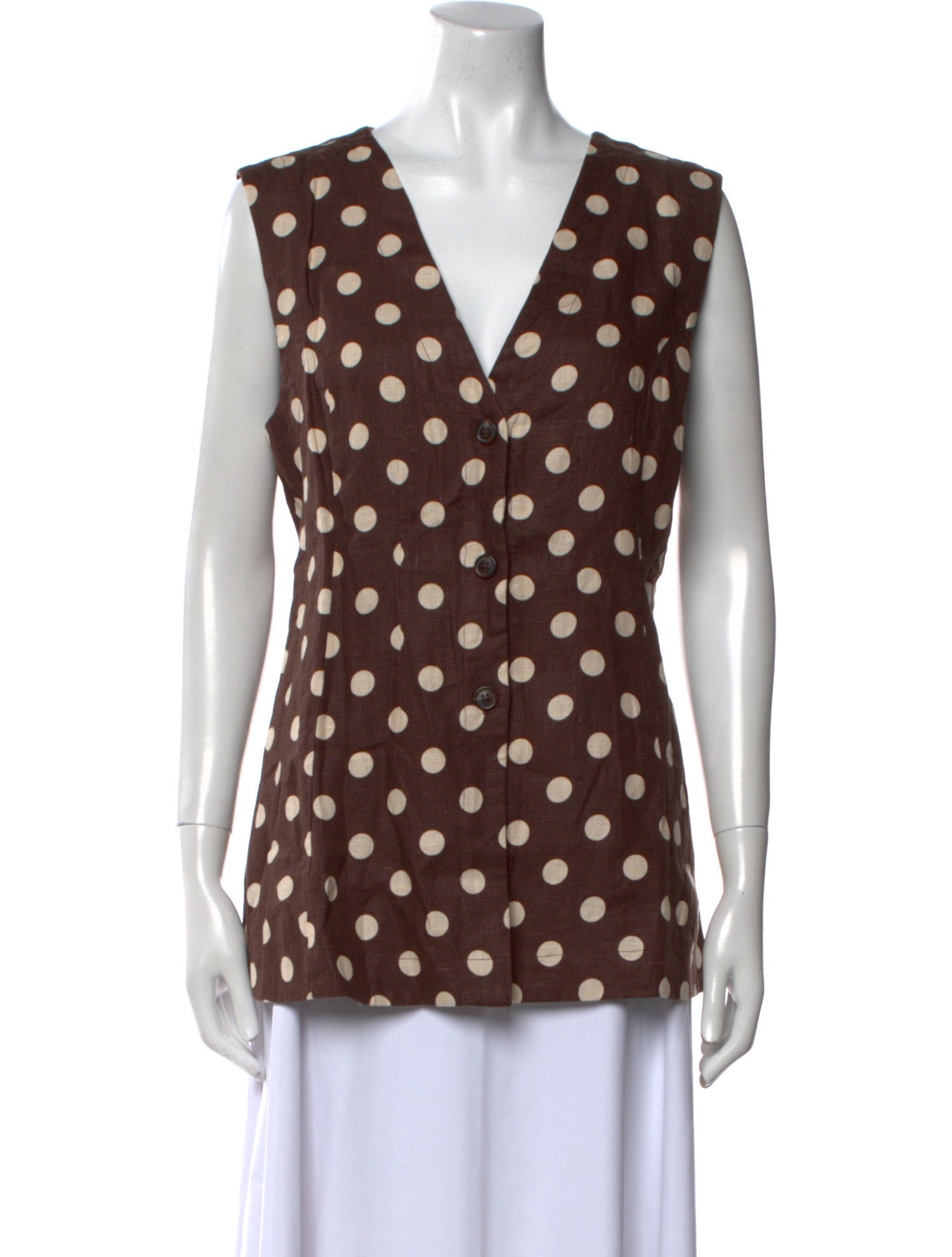 Posse Linen Polka Dot Print Tunic w/ Tags