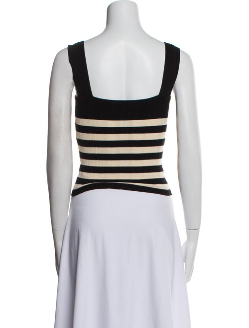 Posse Striped Square Neckline Crop Top