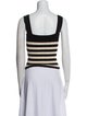 Posse Striped Square Neckline Crop Top