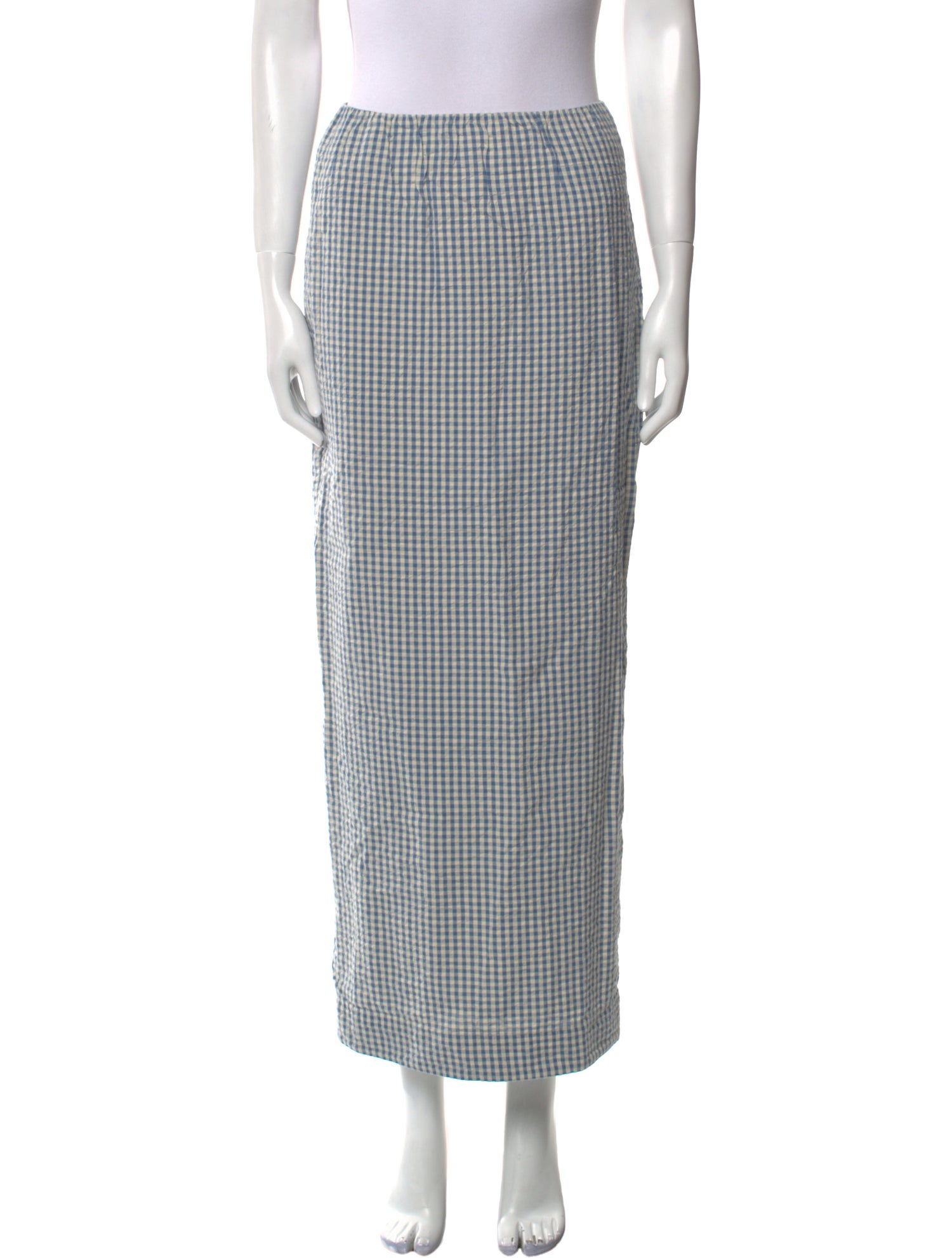 Posse Plaid Print Midi Length Skirt