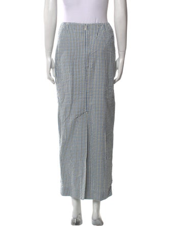 Posse Plaid Print Midi Length Skirt