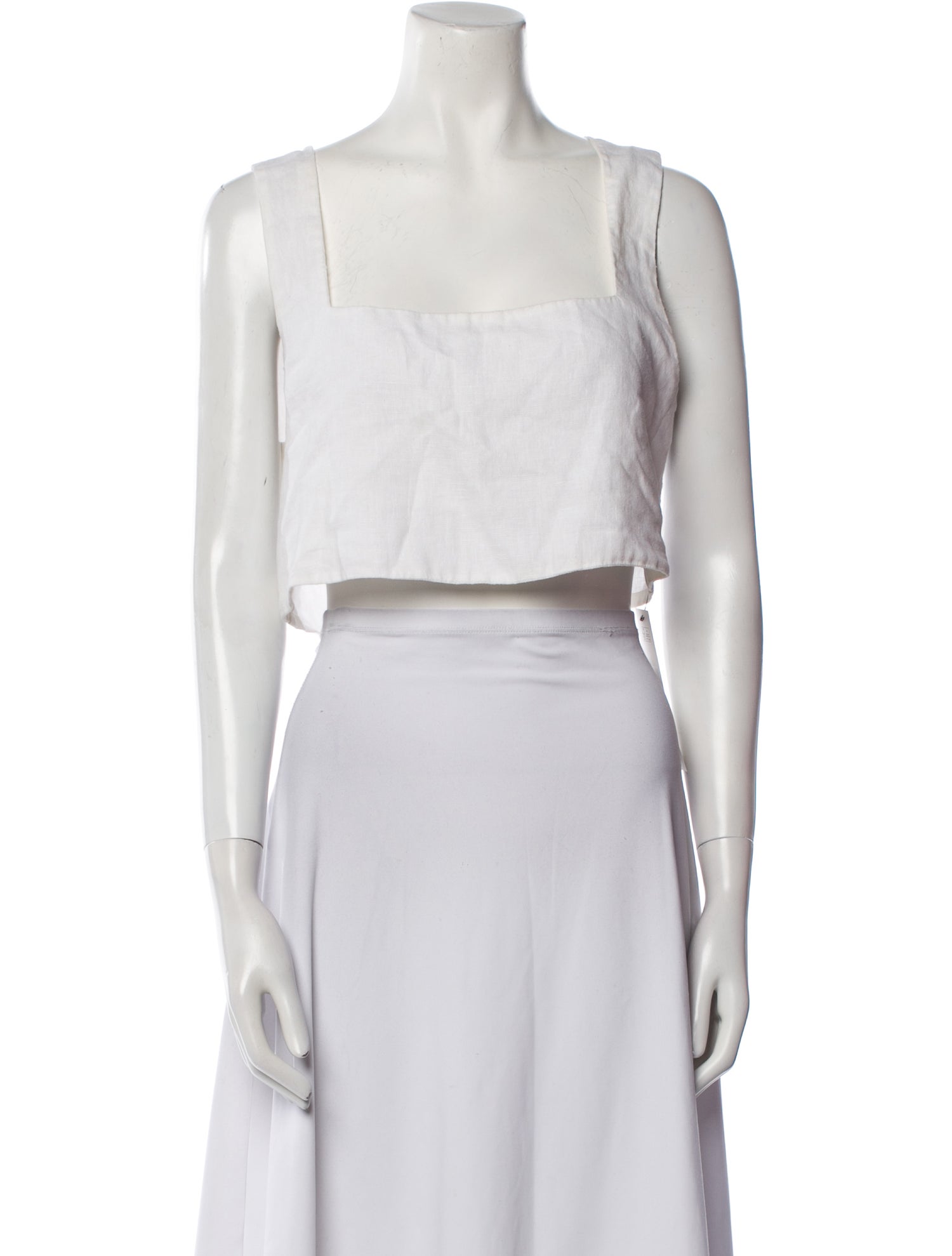 Posse Linen Square Neckline Crop Top
