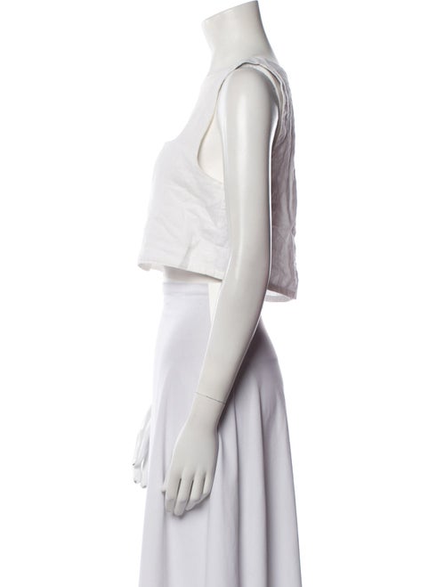 Posse Linen Square Neckline Crop Top