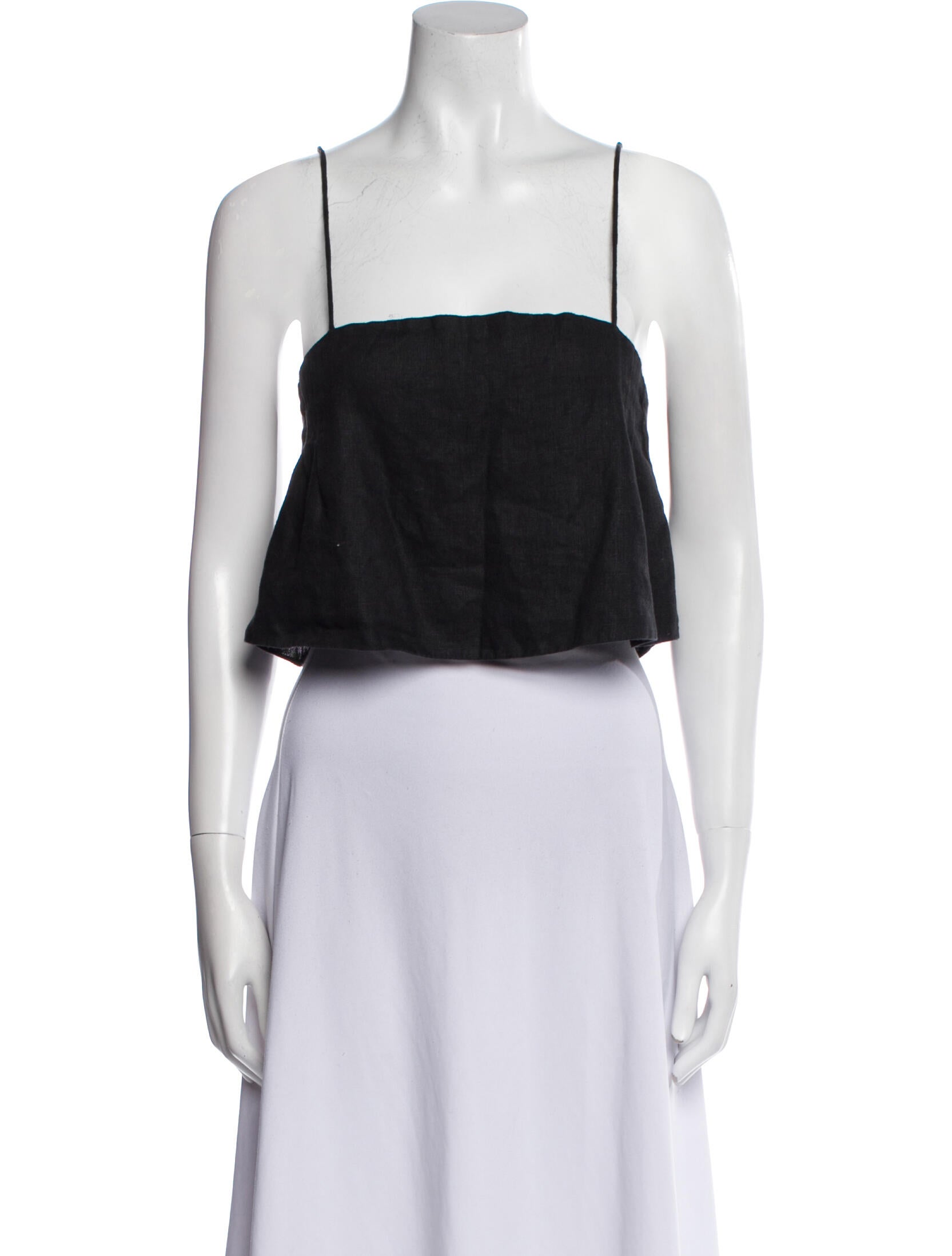 Posse Linen Square Neckline Crop Top