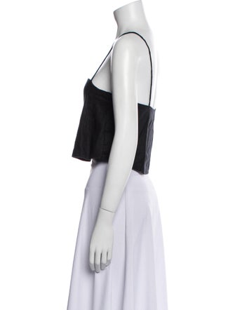 Posse Linen Square Neckline Crop Top