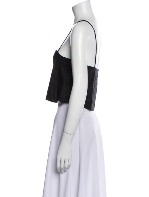 Posse Linen Square Neckline Crop Top