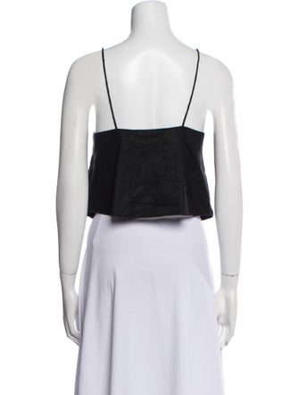 Posse Linen Square Neckline Crop Top