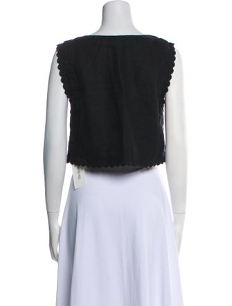 Posse Bateau Neckline Sleeveless Crop Top