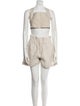 Posse Linen Ruffle Embellishment Short Set