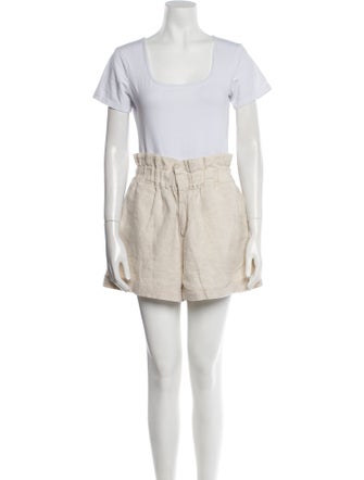 Posse Linen Ruffle Embellishment Short Set