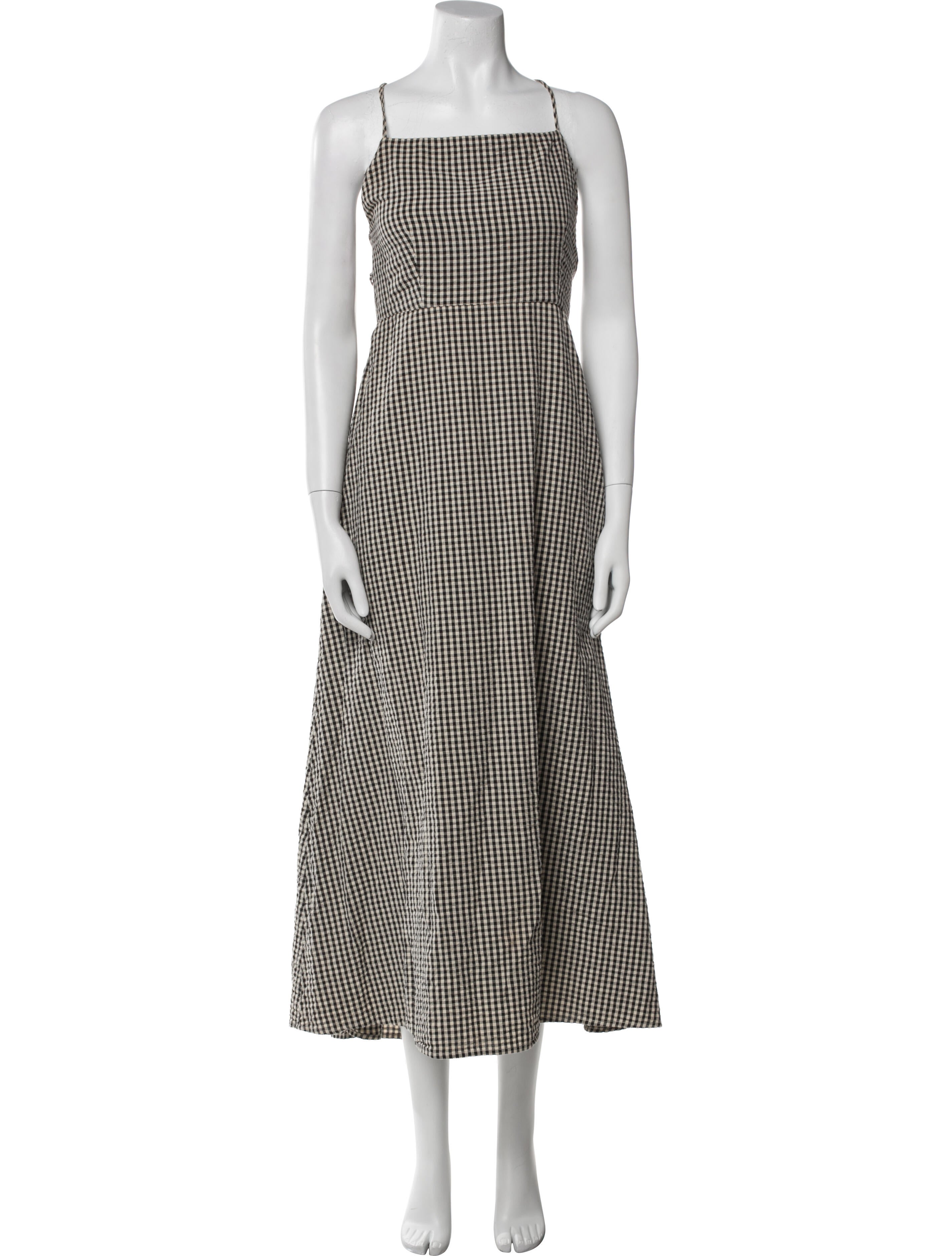 Posse Plaid Print Long Dress