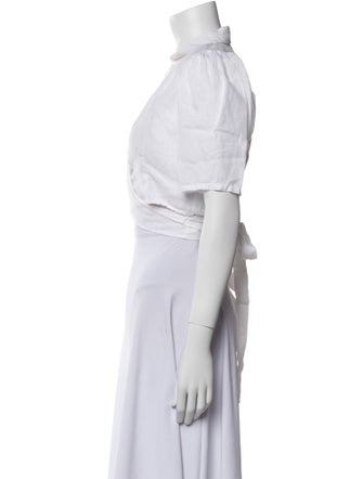 Posse Linen V-Neck Crop Top