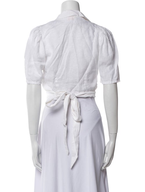 Posse Linen V-Neck Crop Top