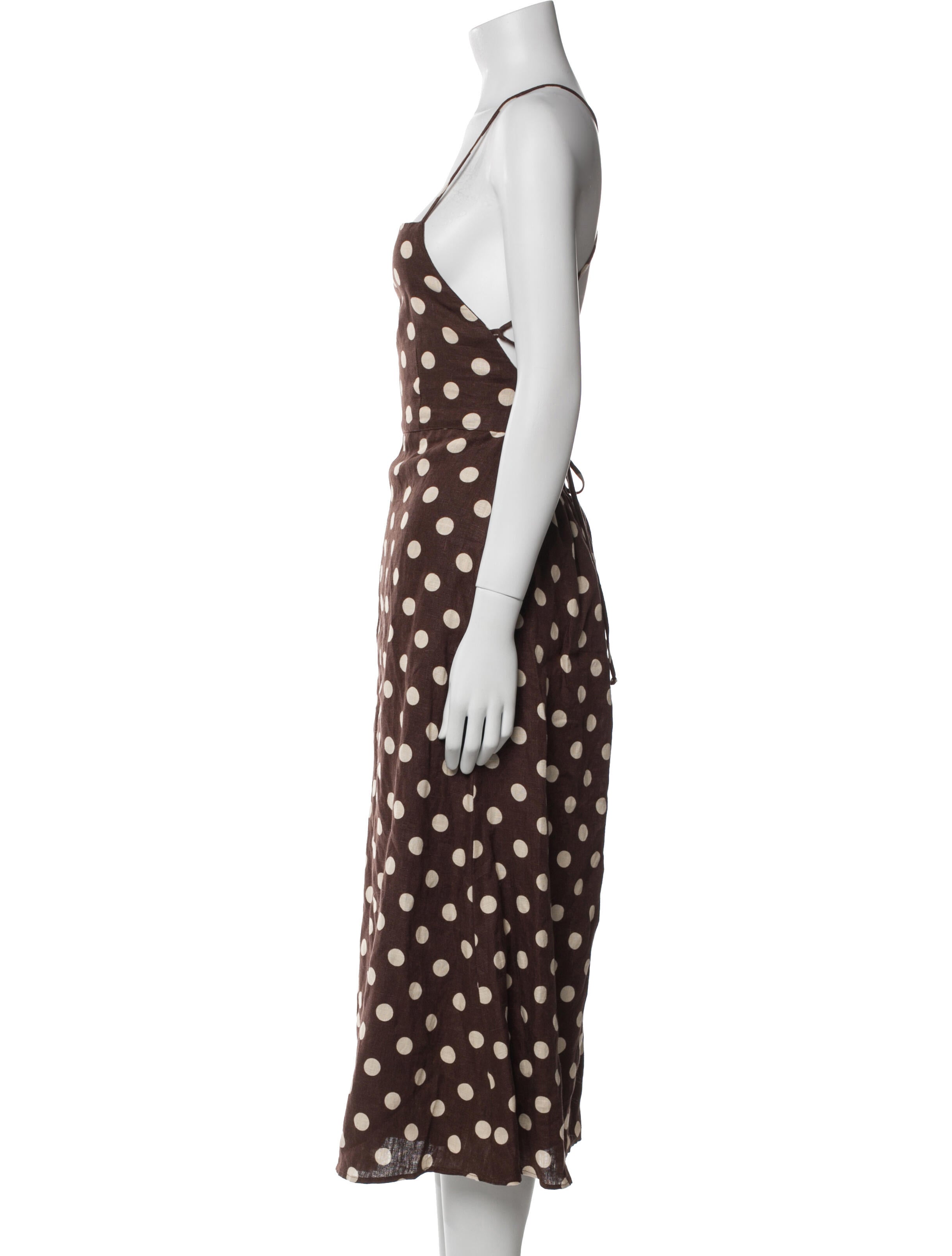 Posse Polka Dot Print Midi Length Dress