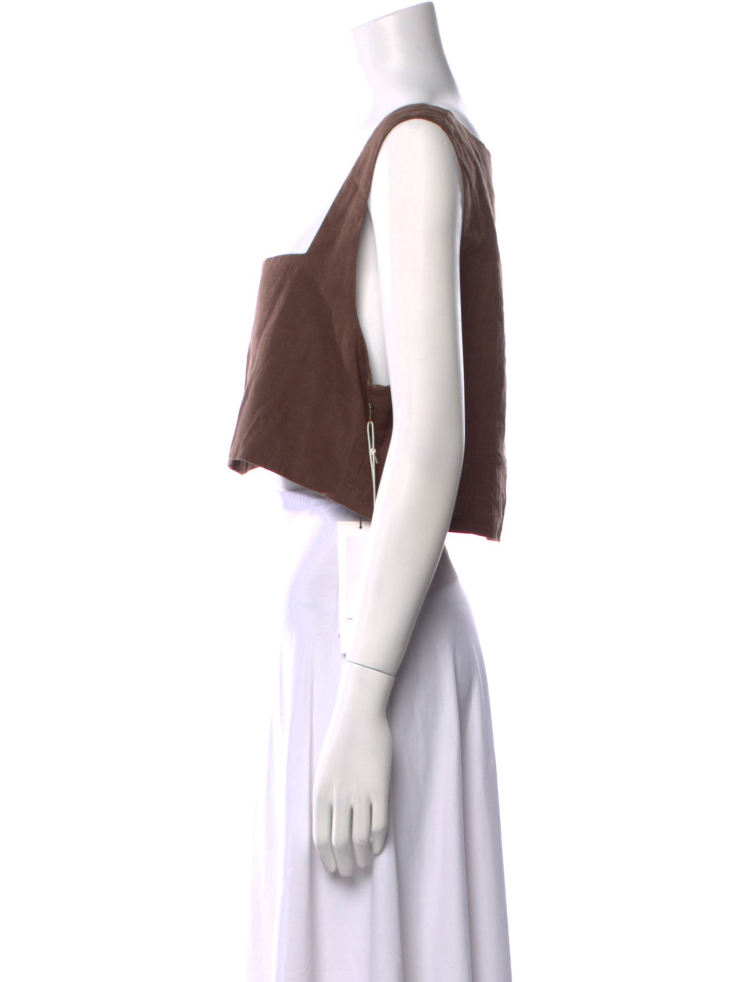 Posse Linen Square Neckline Crop Top w/ Tags