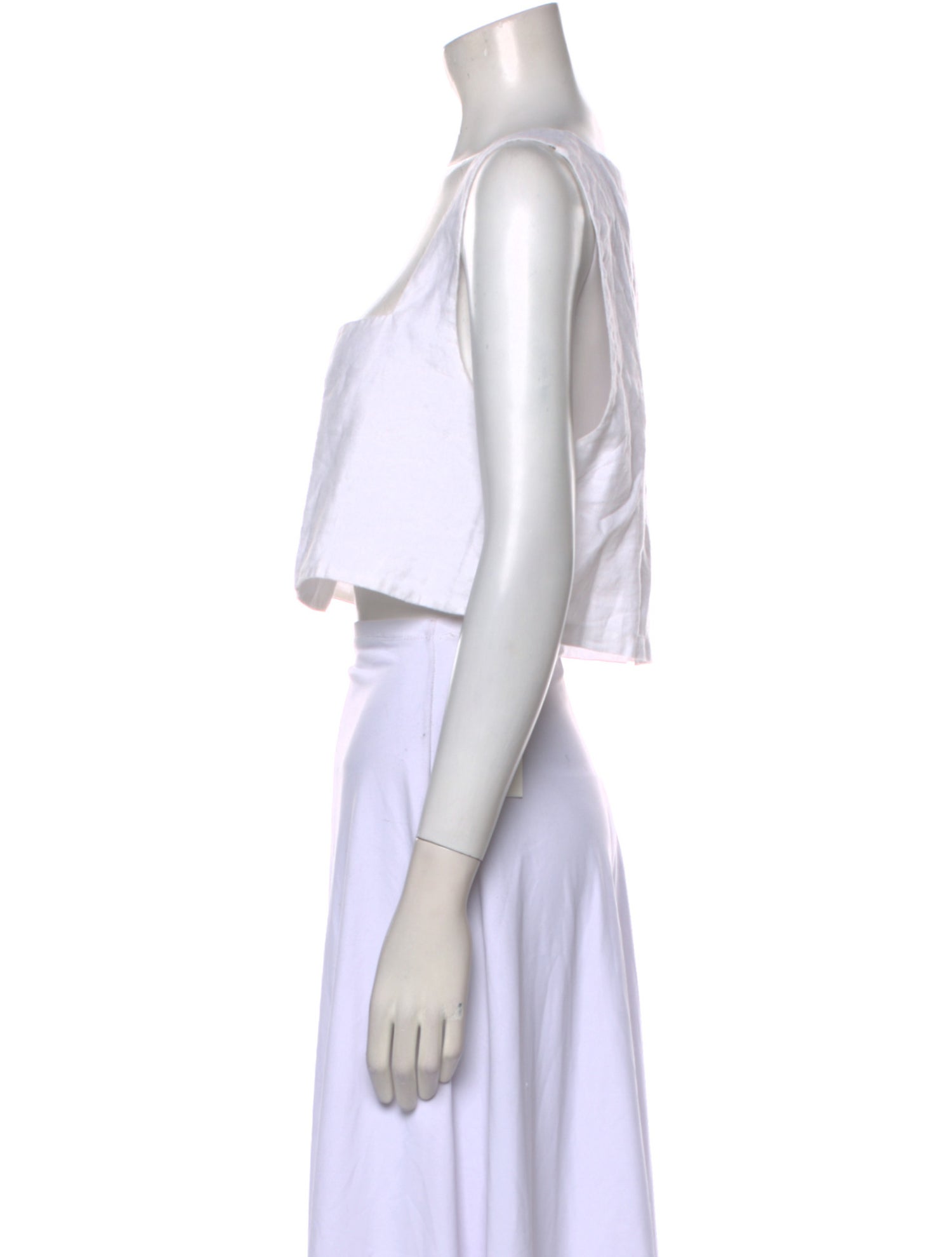 Posse Linen Square Neckline Crop Top