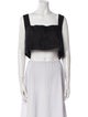Posse Linen Square Neckline Crop Top