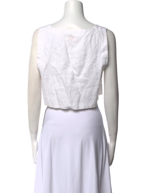 Posse Linen Square Neckline Crop Top
