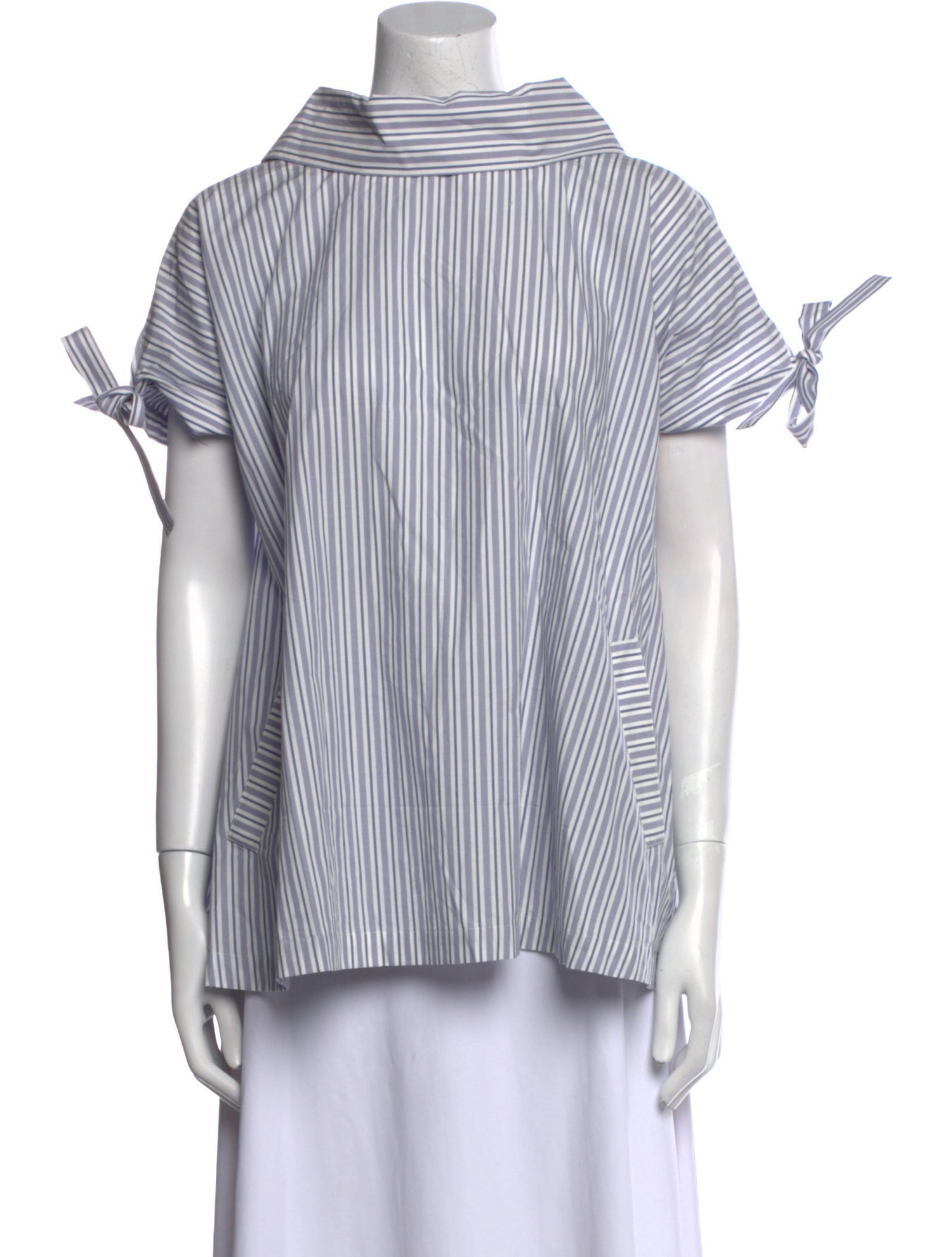 Posse Striped Mock Neck Top