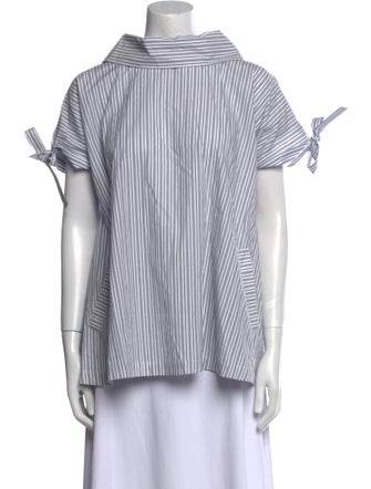 Posse Striped Mock Neck Top