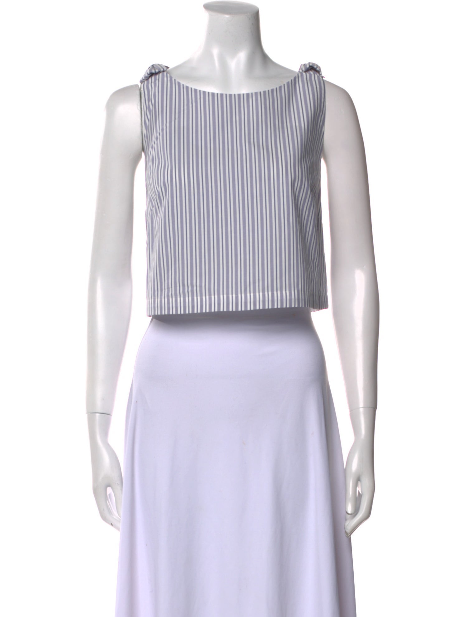 Posse Striped Bateau Neckline Crop Top w/ Tags