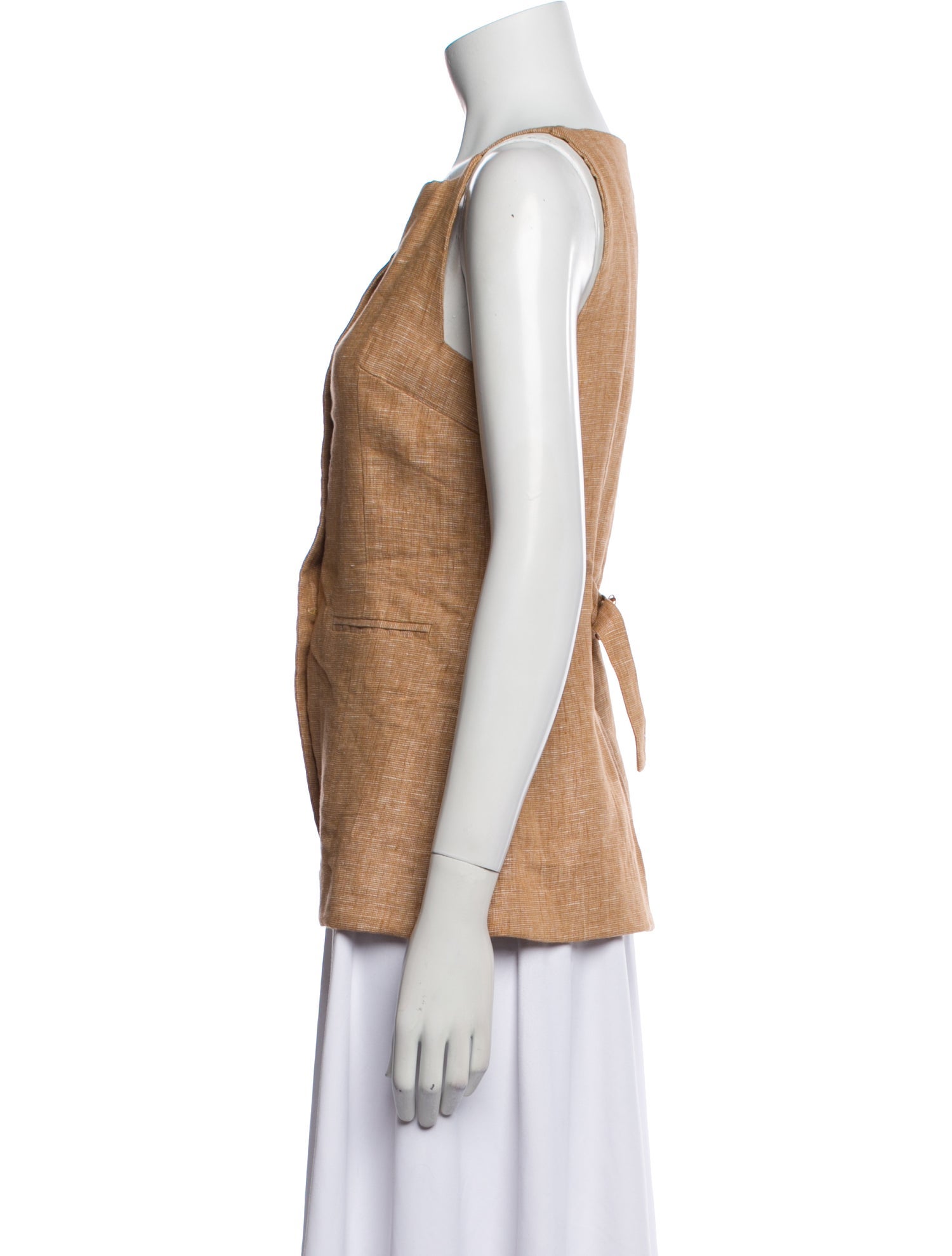 Posse Linen Square Neckline Top