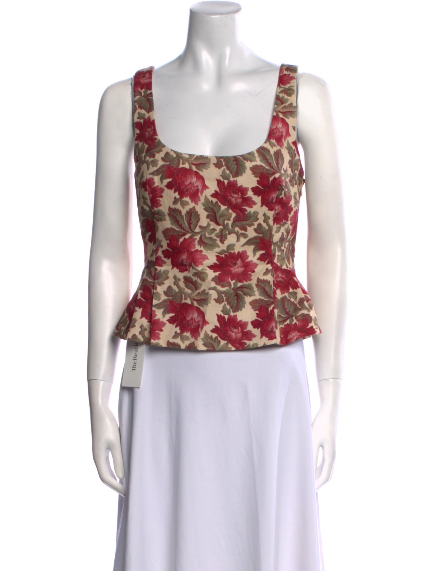 Posse Linen Floral Print Crop Top w/ Tags