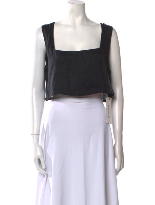 Posse Linen Square Neckline Crop Top