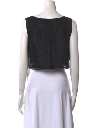 Posse Linen Square Neckline Crop Top
