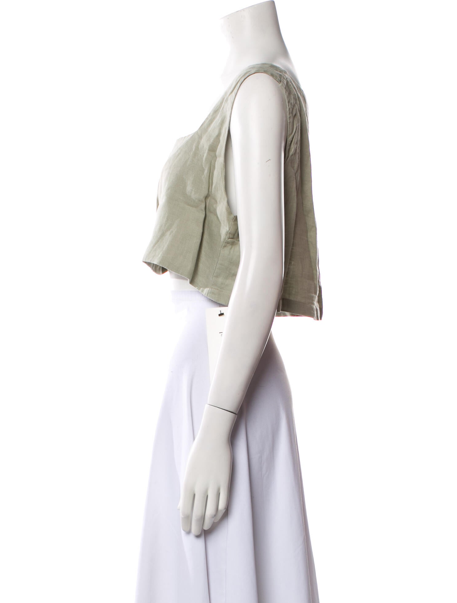 Posse Linen Square Neckline Crop Top