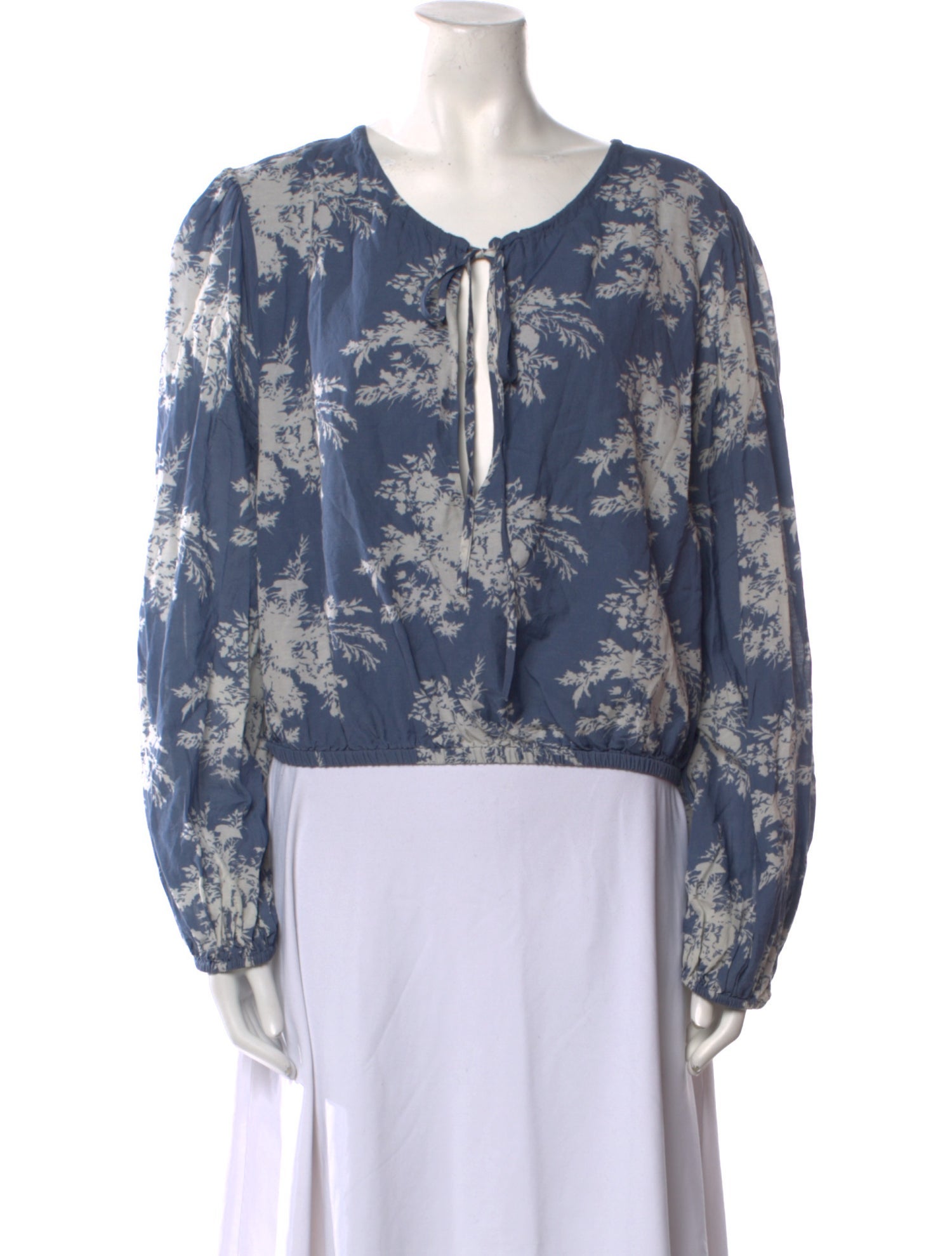 Posse Floral Print Tie Neck Blouse